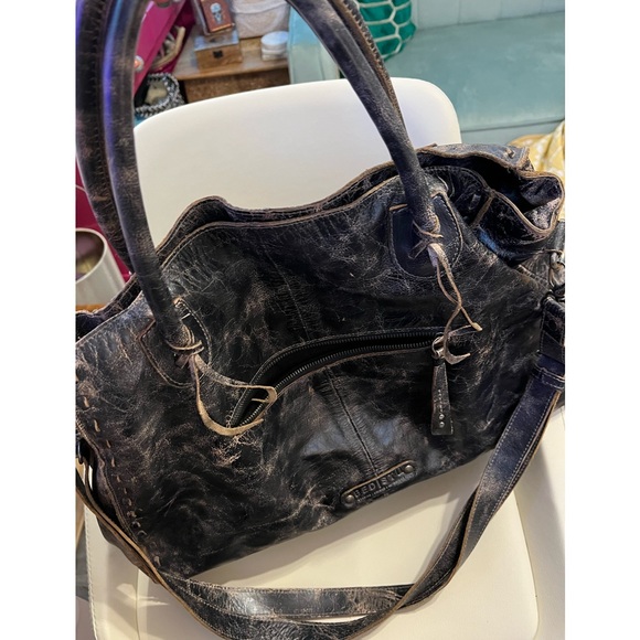 COPY - BED STU ROCKAWAY LEATHER BAG IN BLACK LUX - Picture 4 of 13